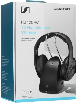 Наушники накладные Sennheiser RS 120-W черный беспроводные bluetooth в ушной раковине (700171 RS 120-W) - купить недорого с доставкой в интернет-магазине