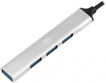 Разветвитель USB-C + USB-A Digma DHUB-4USB-AC-2.0 4порт. серебристый - купить недорого с доставкой в интернет-магазине