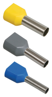 Наконечник IEK НГИ2 2,5-10 2x2.5мм2 дл.19.8мм фиолетовый/серый (упак.:100шт) (UTE10-D3-2-100) - купить недорого с доставкой в интернет-магазине