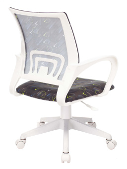 Кресло детское Бюрократ KD-W4 черный/синий регата крестов. пластик белый пластик белый - купить недорого с доставкой в интернет-магазине