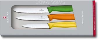 Набор ножей кухон. Victorinox Swiss Classic (6.7116.31G) компл.:3предм. ассорти подар.коробка - купить недорого с доставкой в интернет-магазине