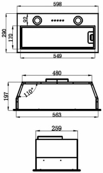 Вытяжка встраиваемая Maunfeld 601M нержавеющая сталь управление: кнопочное (1 мотор) - купить недорого с доставкой в интернет-магазине