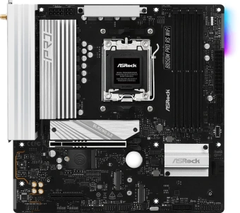 Материнская плата Asrock B850M PRO RS WIFI Socket AM5 AMD B850 4xDDR5 mATX AC`97 8ch(7.1) 2.5Gg RAID+HDMI+DP - купить недорого с доставкой в интернет-магазине