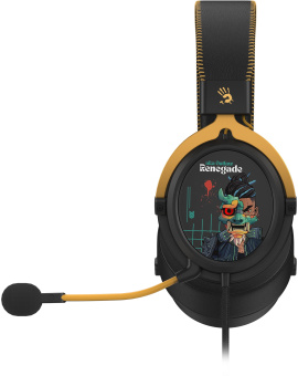 Наушники с микрофоном A4Tech Bloody M595 Renegade черный/рисунок 2.3м мониторные USB оголовье (M595) - купить недорого с доставкой в интернет-магазине