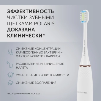 Зубная щетка электрическая Polaris PETB 0701 TC белый - купить недорого с доставкой в интернет-магазине