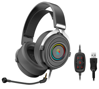 Наушники с микрофоном A4Tech Bloody G535 черный/серебристый 2м мониторные USB оголовье (G535 (BLACK+SILVER) USB) - купить недорого с доставкой в интернет-магазине