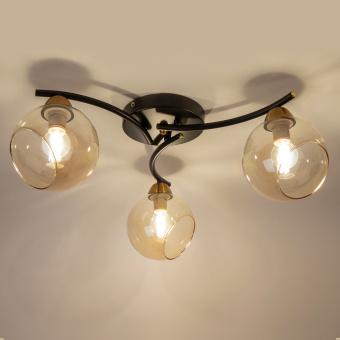 Люстра Hiper Indira H182-3 потолоч. черный - купить недорого с доставкой в интернет-магазине