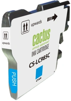 Картридж струйный Cactus CS-LC985C голубой (15мл) для Brother DCPJ315W/DCPJ515W/MFCJ265W с чипом - купить недорого с доставкой в интернет-магазине