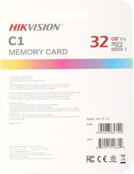 Флеш карта microSDHC 32GB Hikvision HS-TF-C1(STD)/32G/Adapter + adapter - купить недорого с доставкой в интернет-магазине