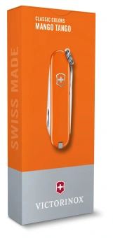 Нож перочинный Victorinox Classic SD Mango Tango (0.6223.83G) 58мм 7функц. подар.коробка - купить недорого с доставкой в интернет-магазине