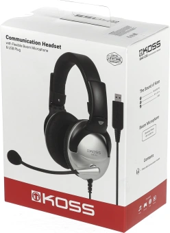 Наушники с микрофоном Koss SB45-USB черный/серебристый 2.4м мониторные оголовье (15116464) - купить недорого с доставкой в интернет-магазине
