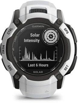 Смарт-часы Garmin Instinct 2X Solar 50мм 1" MIP корп.белый/черный рем.белый (010-02805-04) - купить недорого с доставкой в интернет-магазине