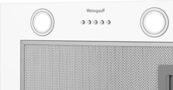 Вытяжка встраиваемая Weissgauff Box 600 PB WH белый управление: кнопочное (1 мотор) - купить недорого с доставкой в интернет-магазине