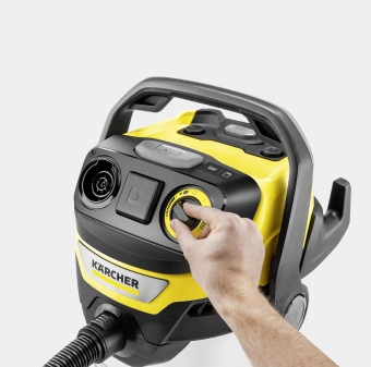 Строительный пылесос Karcher WD 7 Control P S 30/6/35/T 1400Вт (уборка: сухая/сбор воды/выдув) серебристый - купить недорого с доставкой в интернет-магазине