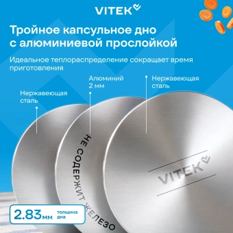 Набор кастрюль Vitek Секретный ингредиент VT-SS1406 6 предметов - купить недорого с доставкой в интернет-магазине