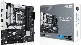 Материнская плата Asus PRIME B760M-PLUS Soc-1700 Intel B760 4xDDR5 mATX AC`97 8ch(7.1) 2.5Gg RAID+HDMI+DP - купить недорого с доставкой в интернет-магазине