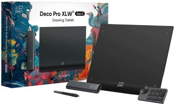 Графический планшет XPPen Deco Pro (2-е поколение) XLW  Bluetooth/USB черный - купить недорого с доставкой в интернет-магазине