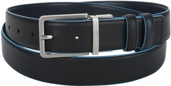 Ремень мужской Piquadro Blue Square CU2619B2/NBLU2 черный/темно-синий натур.кожа - купить недорого с доставкой в интернет-магазине