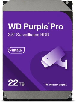 Жесткий диск WD SATA-III 22TB WD221PURP Surveillance Purple Pro (7200rpm) 512Mb 3.5" - купить недорого с доставкой в интернет-магазине