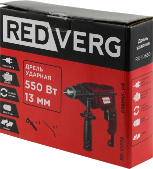 Дрель ударная RedVerg RD-ID550 550Вт ключевой реверс - купить недорого с доставкой в интернет-магазине