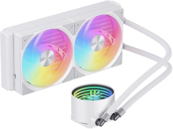 Система водяного охлаждения Bloody LC-10 ARGB Soc-AM5/AM4/1200/1700/1851 белый 4-pin 20-35dB Al+Cu 260W Ret (LC-10-ARGB240-WH) - купить недорого с доставкой в интернет-магазине