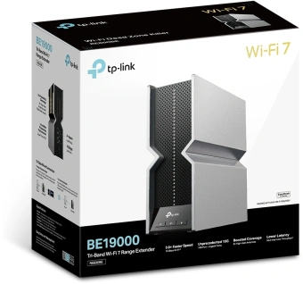 Повторитель беспроводного сигнала TP-Link RE800BE BE19000 Wi-Fi черный - купить недорого с доставкой в интернет-магазине