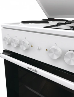 Плита Комбинированная Gorenje GK5A12WG белый (металлическая крышка) реш.сталь - купить недорого с доставкой в интернет-магазине