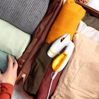 Отпариватель ручной Kitfort КТ-9191-1 1300Вт белый/желтый - купить недорого с доставкой в интернет-магазине