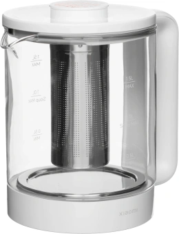 Чайник электрический Xiaomi Multifunctional Kettle EU 1.5л. 800Вт белый/прозрачный корпус: стекло/пластик (BHR9118EU) - купить недорого с доставкой в интернет-магазине