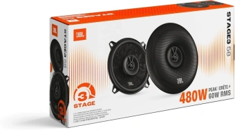 Колонки автомобильные JBL Stage3 58 480Вт 89дБ 3Ом 13см (5дюйм) (ком.:2кол.) коаксиальные двухполосные - купить недорого с доставкой в интернет-магазине
