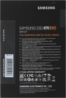 Накопитель SSD Samsung SATA-III 1TB MZ-77E1T0B/EU 870 EVO 2.5" - купить недорого с доставкой в интернет-магазине
