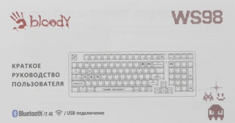 Клавиатура A4Tech WS98 Pixels механическая темно-серый/белый USB беспроводная BT/Radio for gamer LED (WS98) - купить недорого с доставкой в интернет-магазине