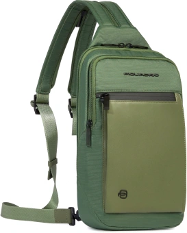 Рюкзак слинг мужской Piquadro Orion CA6625S136/VE хаки ткань/натур.кожа - купить недорого с доставкой в интернет-магазине