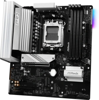 Материнская плата Asrock B850M PRO RS Socket AM5 AMD B850 4xDDR5 mATX AC`97 8ch(7.1) 2.5Gg RAID+HDMI+DP - купить недорого с доставкой в интернет-магазине