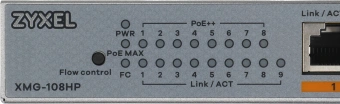 Коммутатор Zyxel XMG-108HP-EU0101F (L2) 8x2.5Гбит/с 1SFP+ 8PoE++ 100W неуправляемый - купить недорого с доставкой в интернет-магазине