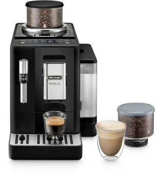 Кофемашина Delonghi Rivelia EXAM440.35. B 1450Вт черный - купить недорого с доставкой в интернет-магазине