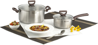 Кастрюля Rondell Fest RDS-1323 4.8л. d=24см (с крышкой) стальной - купить недорого с доставкой в интернет-магазине