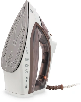 Утюг Maxwell MW-3047 2400Вт белый/коричневый - купить недорого с доставкой в интернет-магазине