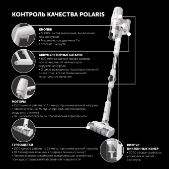 Пылесос Polaris PVCS 4050 CyclonicPRO 500Вт белый - купить недорого с доставкой в интернет-магазине