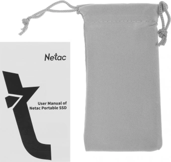 Накопитель SSD Netac USB-C 1TB NT01ZX20L-001T-32BK ZX20L черный - купить недорого с доставкой в интернет-магазине