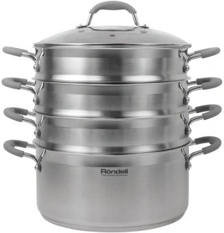 Кастрюля-пароварка Rondell RDS-1103 16.7л. d=26см (с крышкой) стальной - купить недорого с доставкой в интернет-магазине