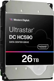 Жесткий диск WD SATA-III 26TB 0F65672 WUH722626ALE6L4 Server Ultrastar DC HC590 4KN (7200rpm) 512Mb 3.5" - купить недорого с доставкой в интернет-магазине