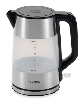 Чайник электрический Hyundai HYK-P4026 1.9л. 2200Вт черный корпус: пластик - купить недорого с доставкой в интернет-магазине