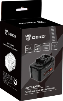 Батарея аккумуляторная Deko UNV7.5 EXTRA 20В 7.5Ач Li-Ion (063-4499) - купить недорого с доставкой в интернет-магазине