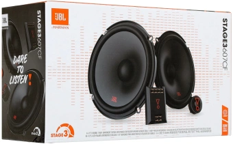 Колонки автомобильные JBL Stage3 607CF (без решетки) 250Вт 92дБ 3Ом 16.5см (6 1/2дюйм) (ком.:4кол.) компонентные двухполосные - купить недорого с доставкой в интернет-магазине