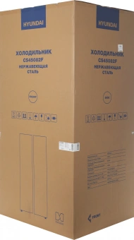 Холодильник Hyundai CS45082F 2-хкамерн. нержавеющая сталь - купить недорого с доставкой в интернет-магазине