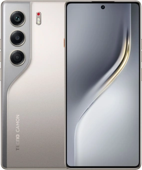 Смартфон Tecno Camon 40 256Gb 8Gb титан моноблок 3G 4G 6.78" 1080x2436 Android 15 50Mpix 802.11 a/b/g/n/ac NFC GPS GSM900/1800 GSM1900 Protect - купить недорого с доставкой в интернет-магазине