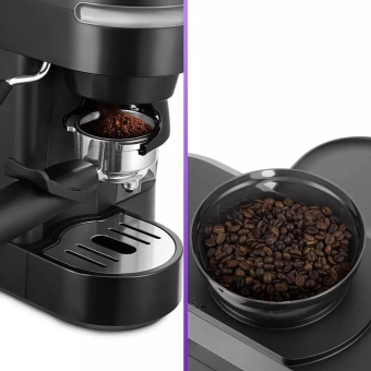 Кофеварка рожковая Kitfort КТ-7375 1150Вт черный - купить недорого с доставкой в интернет-магазине