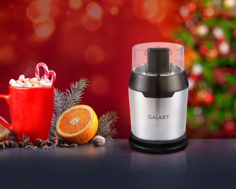 Кофемолка Galaxy Line GL 0906 200Вт сист.помол.:ротац.нож вместим.:60гр черный/серебристый - купить недорого с доставкой в интернет-магазине