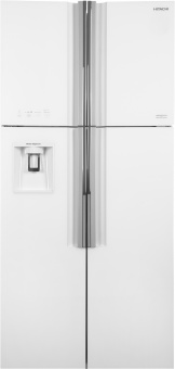 Холодильник Hitachi R-W660PUC7 GPW 2-хкамерн. белый стекло инвертер - купить недорого с доставкой в интернет-магазине